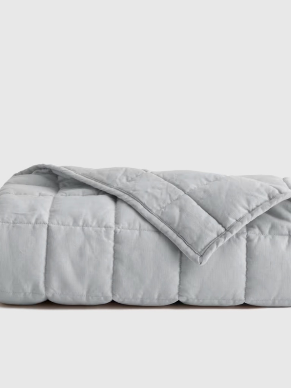 European Linen Toddler Quilt Mist Blue